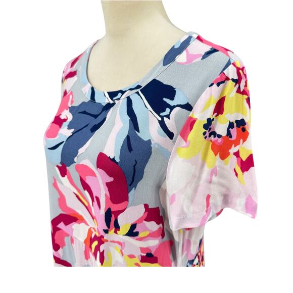 Joules Krista Bold Colorful Floral Print Knee Length Spring Summer Shift Dress - Picture 6 of 12
